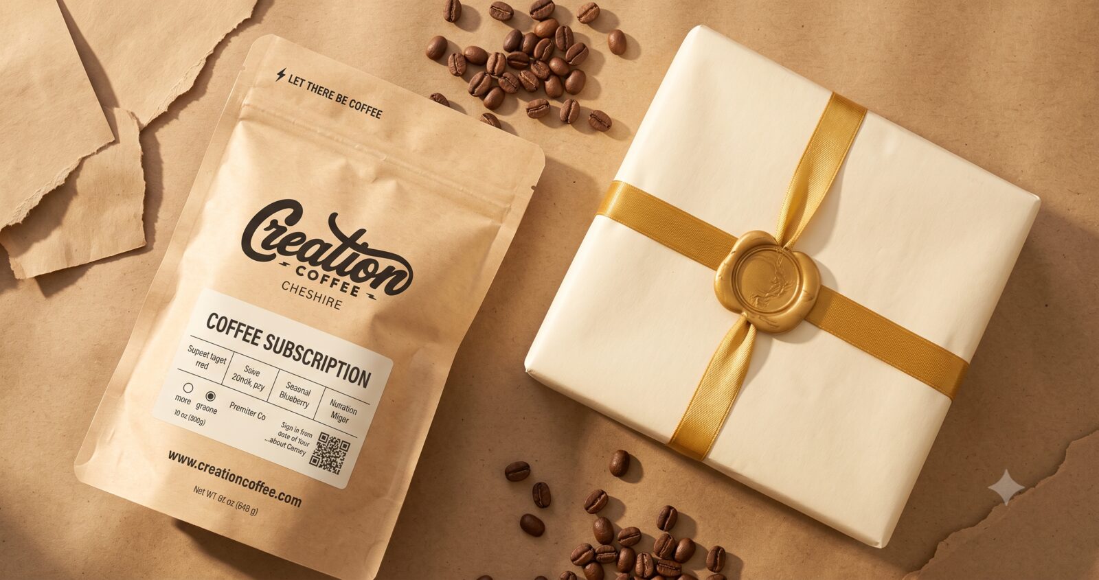 Coffee subscription gift box from Creation Coffee, Cheshire